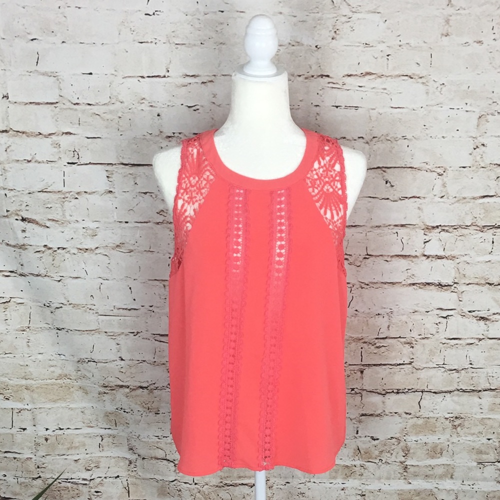 E hanger M Anthropologie Coral Sleeveless Tank Top